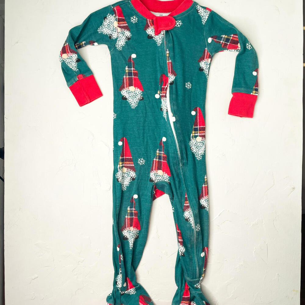 Cozy Christmas Gnome Kids' Footed Pajamas